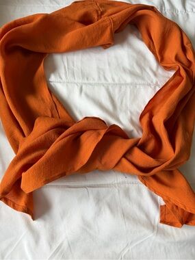 Women’s Orange Tunic Scarf Top